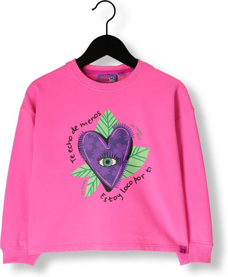 Z8 kids sweater Luma met printopdruk roze - Foto 3