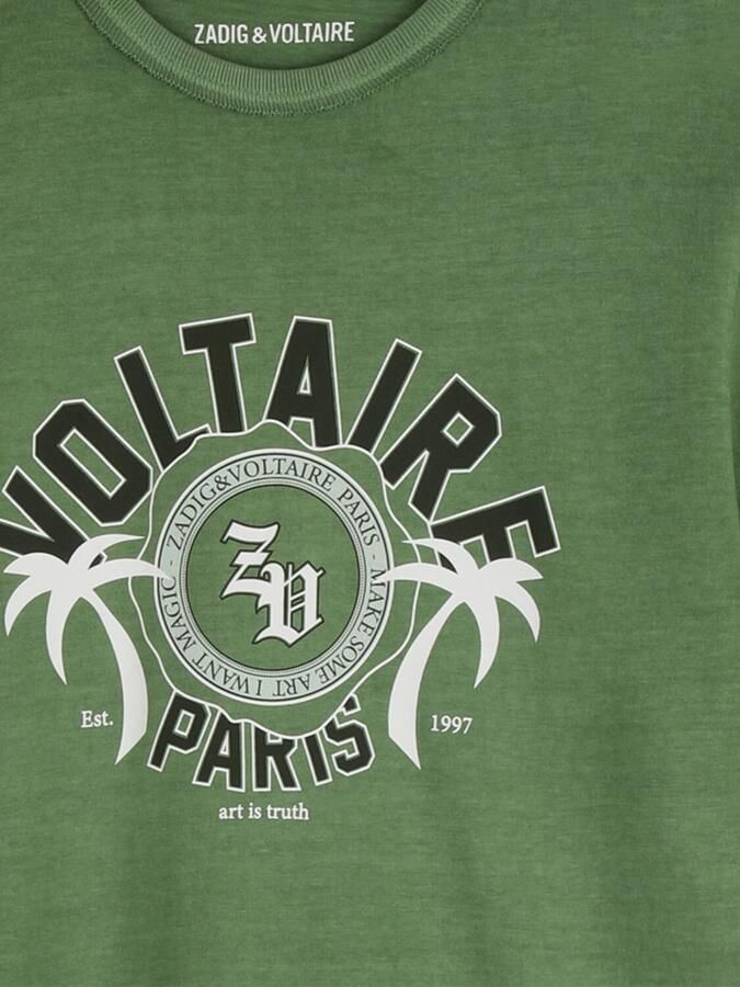 ZADIG & VOLTAIRE Jongens Polo's & T-shirts X60585 Groen - Foto 3