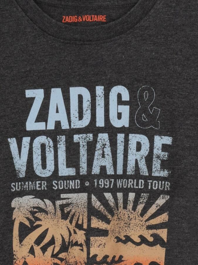 ZADIG & VOLTAIRE Jongens Polo's & T-shirts X60586 Donkergrijs - Foto 2