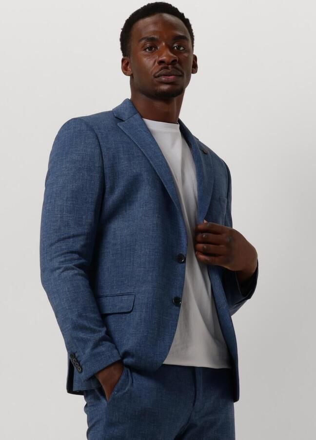 Zuitable Navy Blauwe Casual Blazer Blue Heren - Foto 4