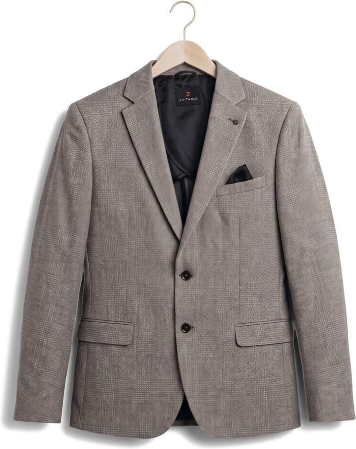 ZUITABLE Heren Colberts Dinick Taupe - Foto 2