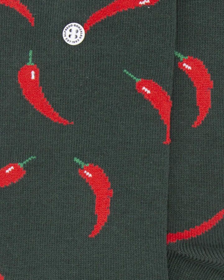 Alfredo Gonzales sokken Red Peppers donkergroen - Foto 3