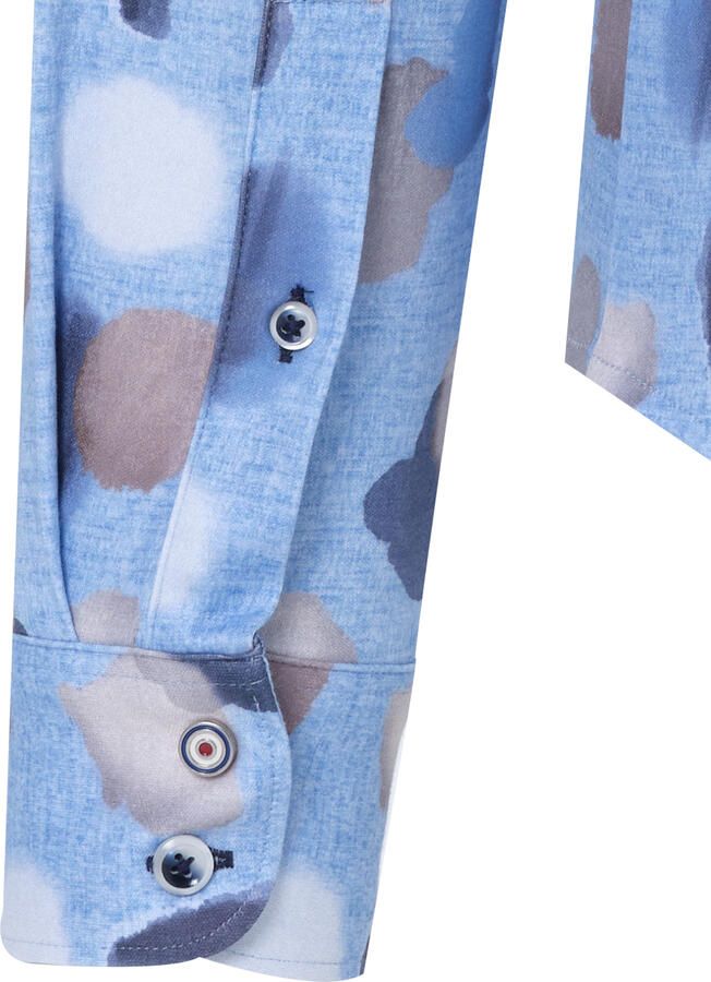Blue Industry slim fit overhemd met all over print marine - Foto 3
