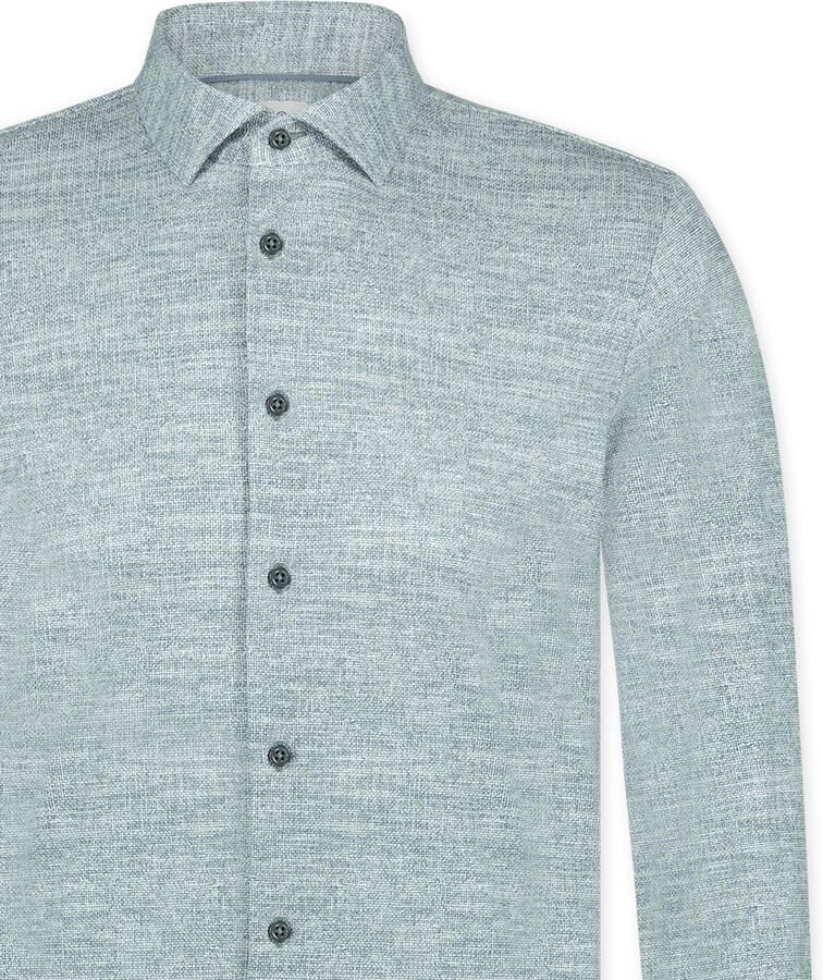Blue Industry Blauw Overhemd Lange Mouw Groen Heren
