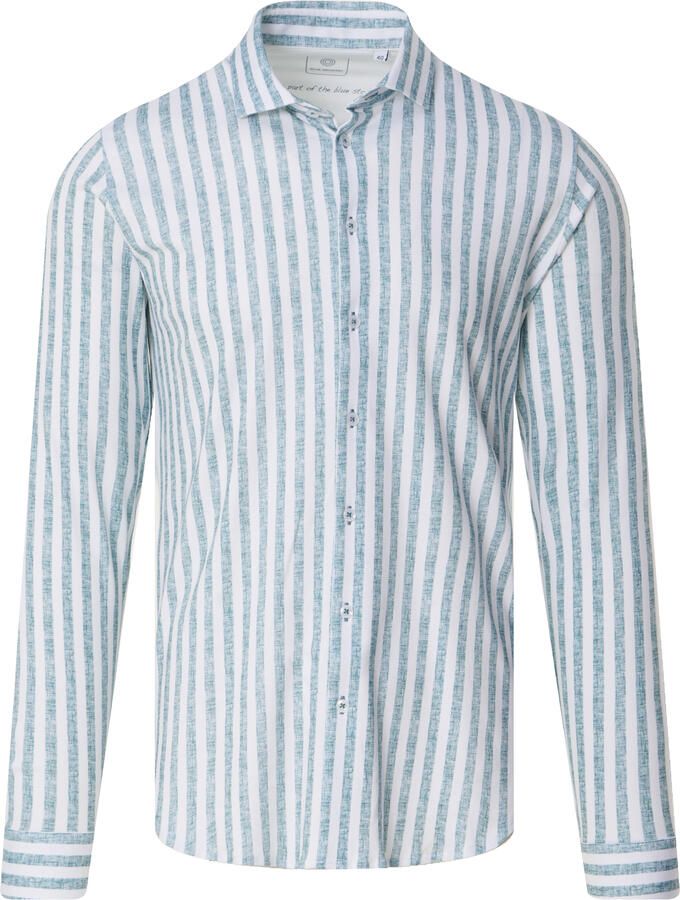 Blue Industry gestreept regular fit overhemd ocean