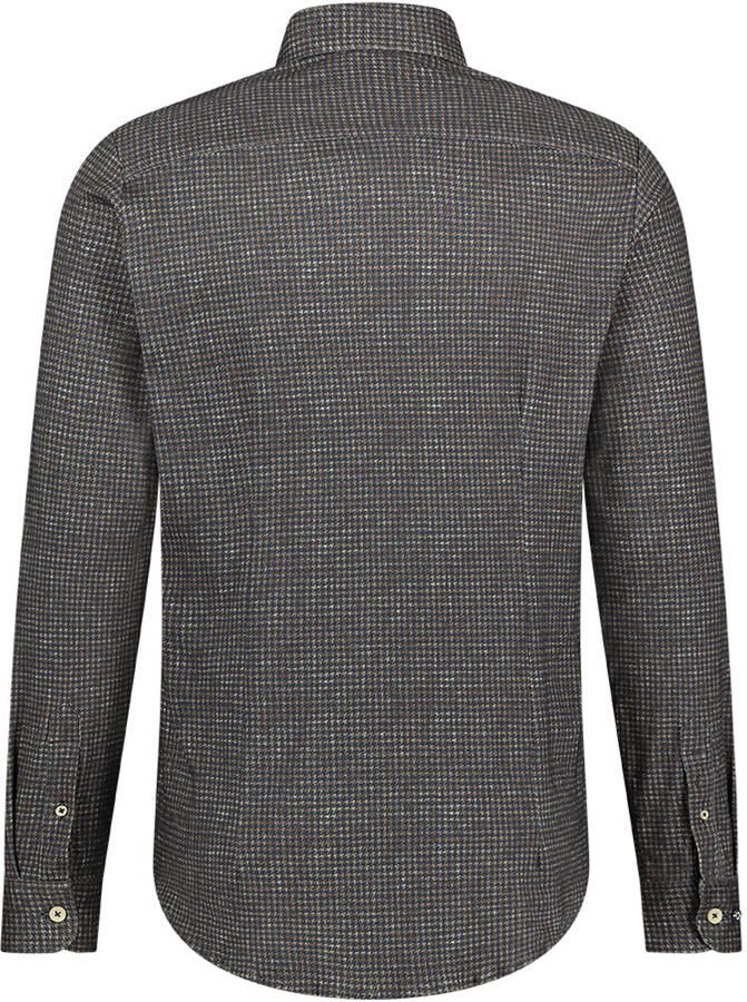 Blue Industry slim fit overhemd met all over print bruin