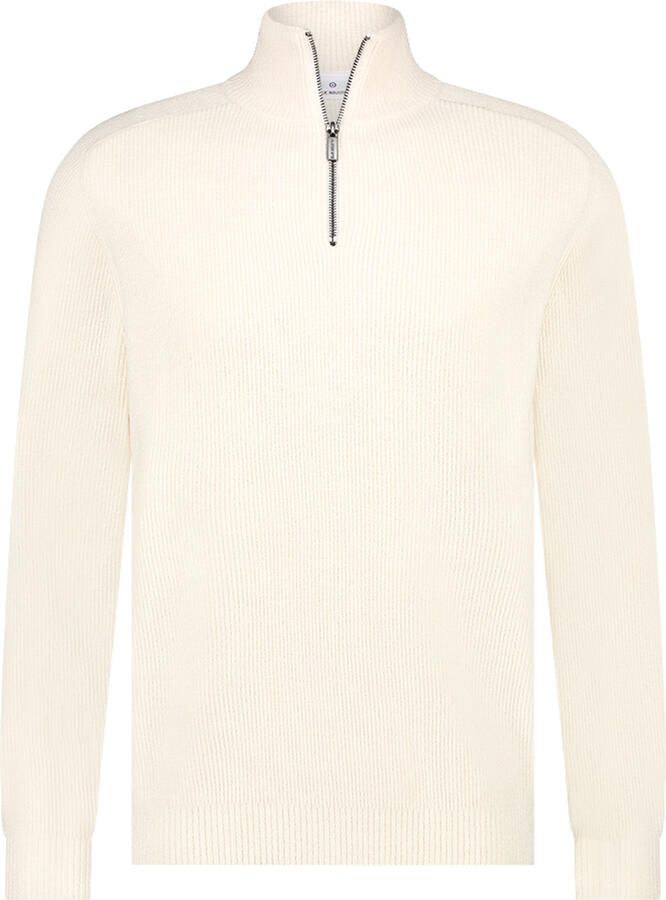 Blue Industry Sweater Half Zip Pullover Off White
