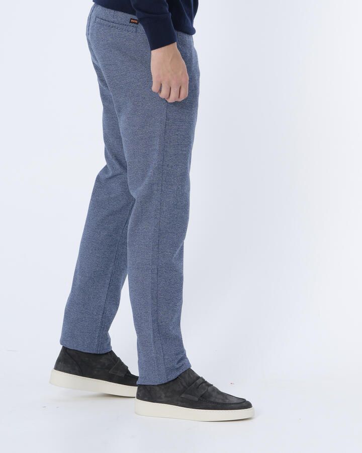 Boss Orange Stijlvolle Donkerblauwe Chino met All-Over Motief Blue Heren - Foto 2