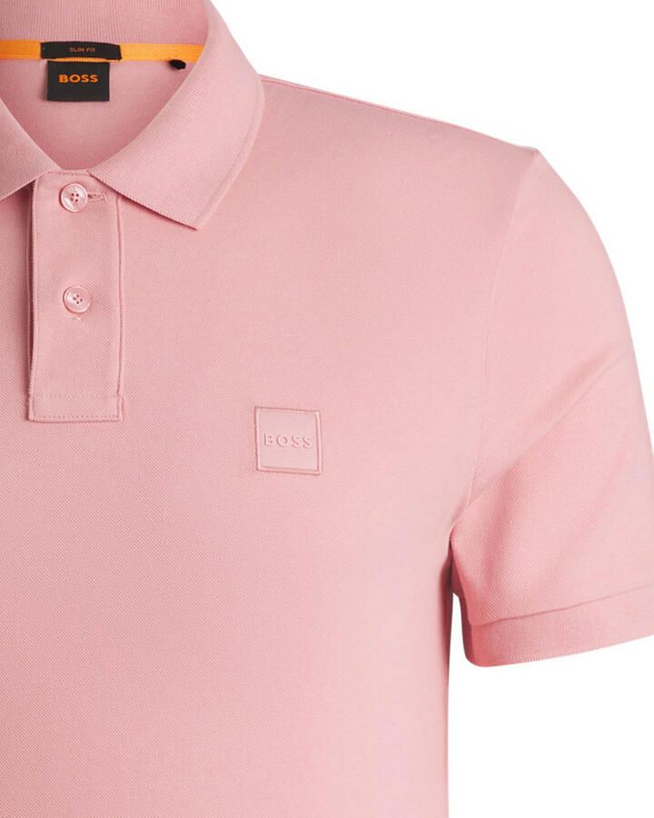 Boss Orange Slim fit poloshirt met labelbadge model 'Passenger'