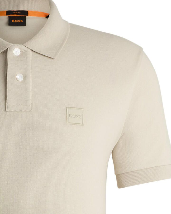 Boss Orange Stijlvolle Beige Polo met Slim Fit en Korte Mouwen Beige Heren - Foto 3