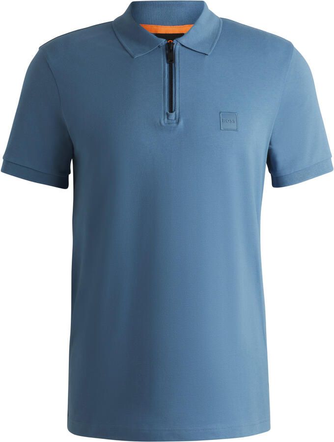 BOSS ORANGE Heren Polo's & T-shirts Passerzip Blauw - Foto 6