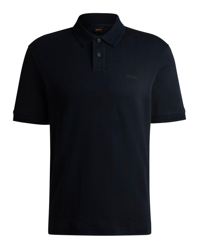 Boss Orange Regular fit poloshirt met labelstitching model 'Interlock' - Foto 9