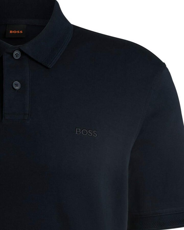 Boss Orange Regular fit poloshirt met labelstitching model 'Interlock' - Foto 8