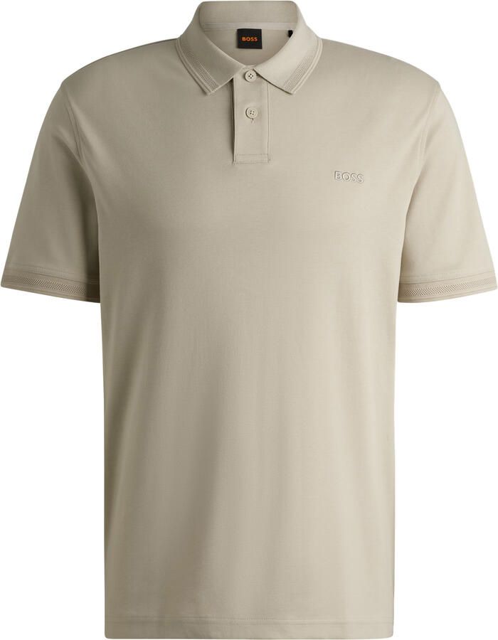 Boss Orange Regular fit poloshirt met labelstitching model 'Interlock' - Foto 5