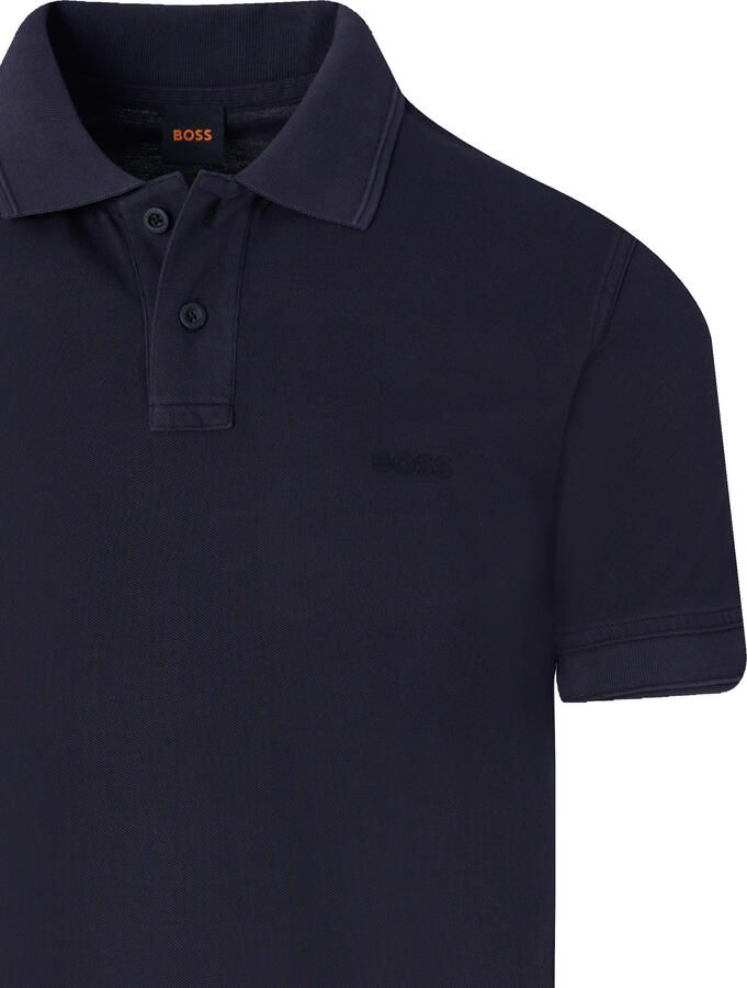 Boss Orange Slim fit poloshirt met korte knoopsluiting model 'Prime' - Foto 3