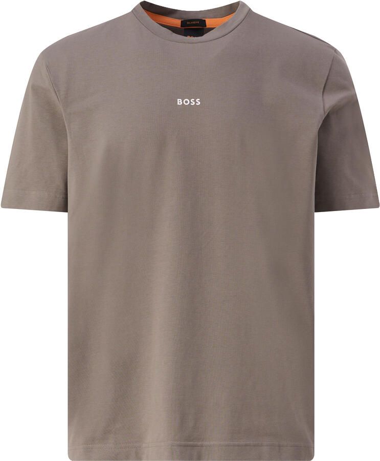 BOSS regular T-shirt TChup met logo taupe - Foto 2