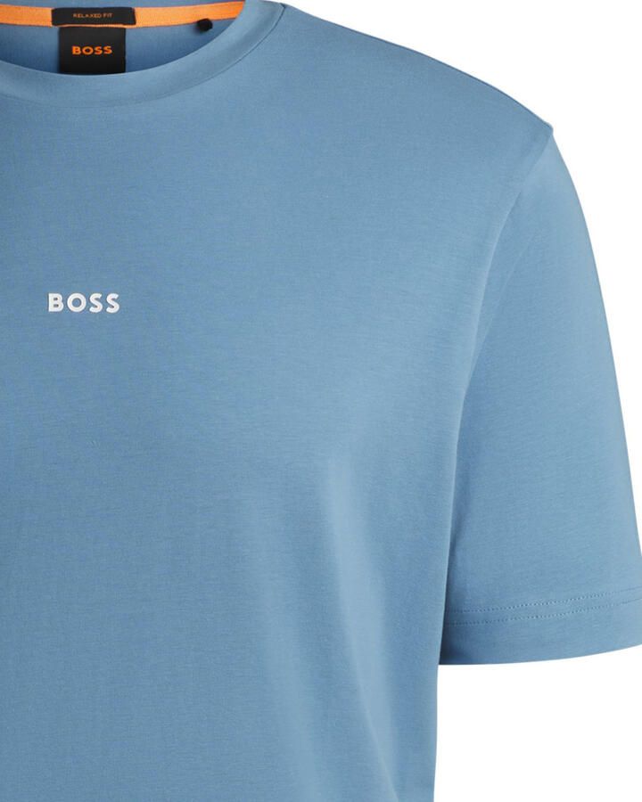 Boss Orange T-shirt met labelprint model 'TCHUP'