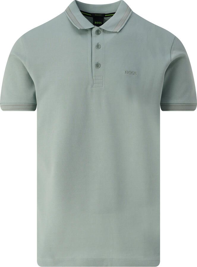 BOSS Green Regular fit poloshirt met labelstitching model 'PADDY' - Foto 2