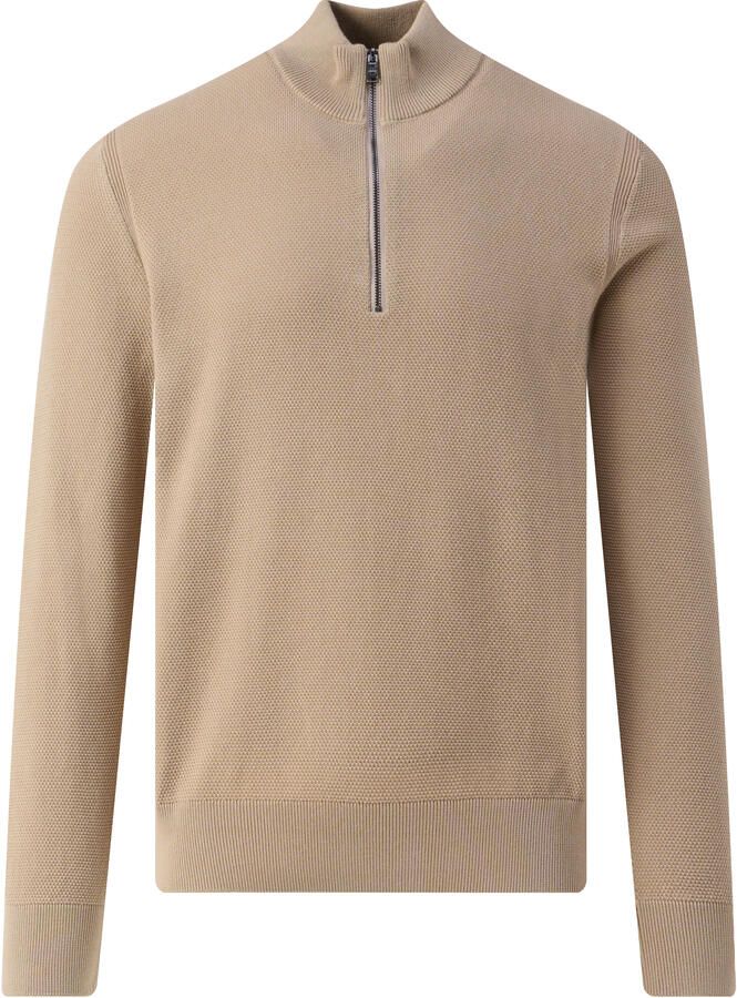 Boss Sweater Ebrando-P Half Zip Trui Beige - Foto 3
