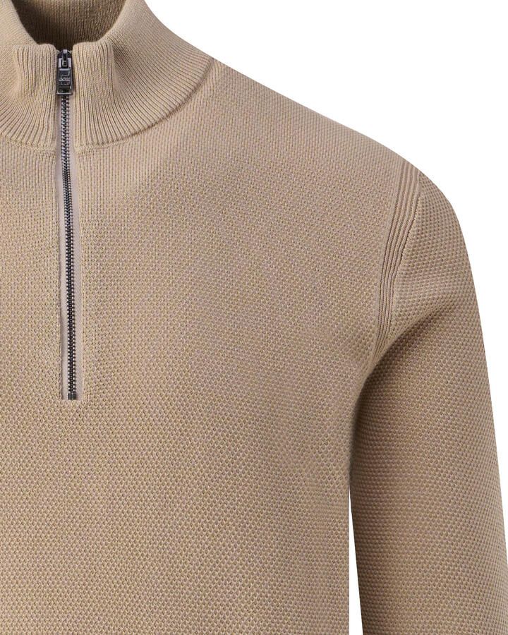 Boss Sweater Ebrando-P Half Zip Trui Beige - Foto 2