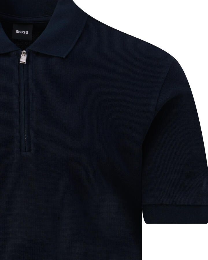 Boss Regular fit poloshirt met ritssluiting model 'Paras'