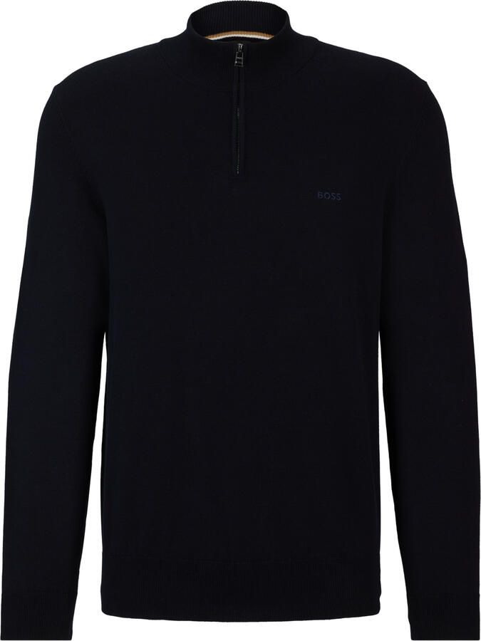 Boss Gebreide pullover met korte ritssluiting model 'Padro' - Foto 2