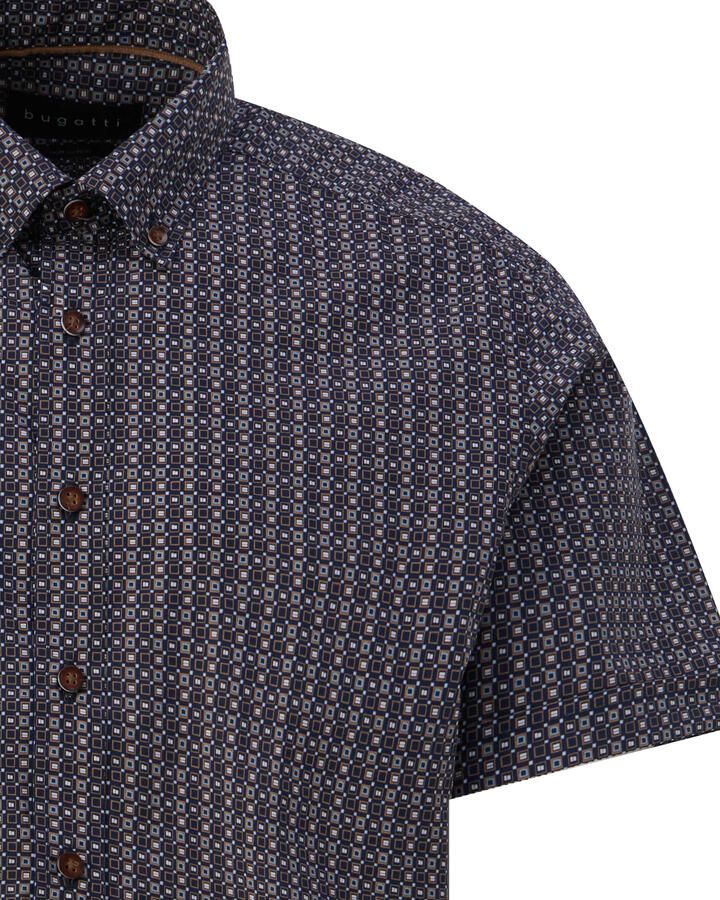 Bugatti Overhemd met korte mouwen gemaakt van katoen