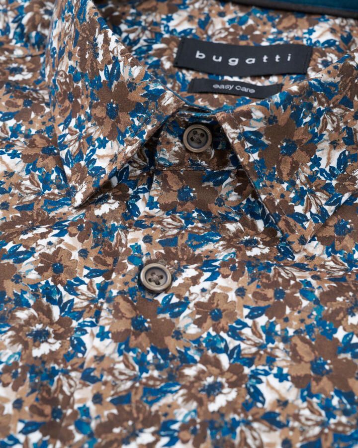 Bugatti Overhemd met lange mouwen van puur katoen