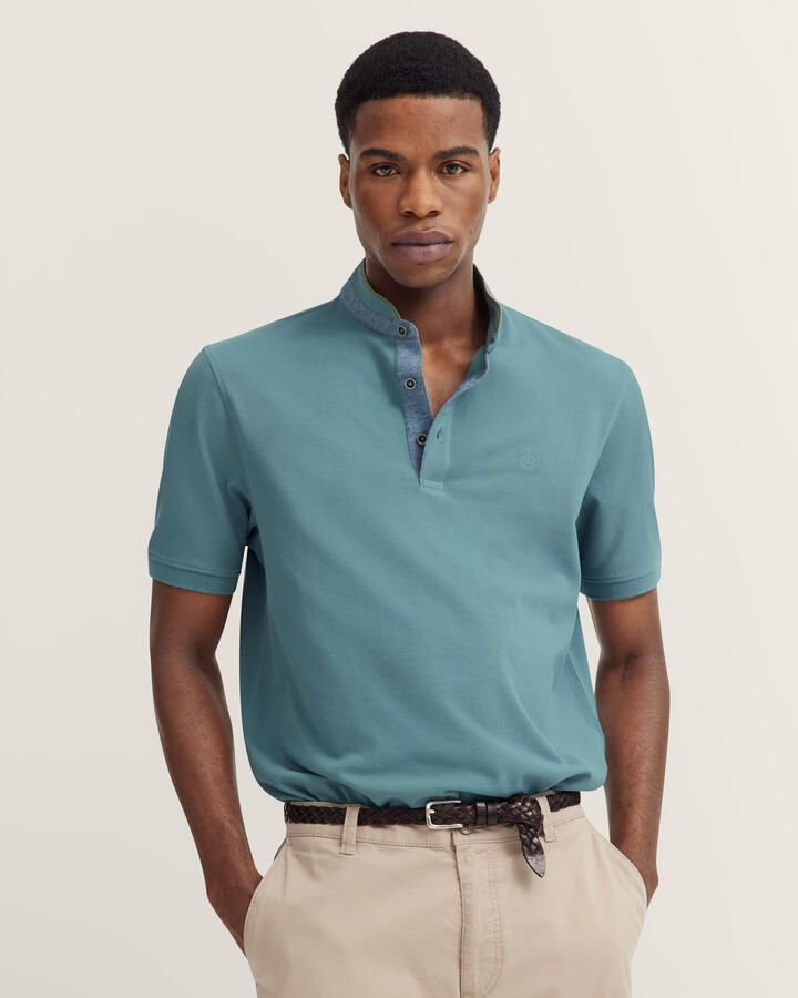 Bugatti Regular fit poloshirt met opstaande kraag - Foto 2