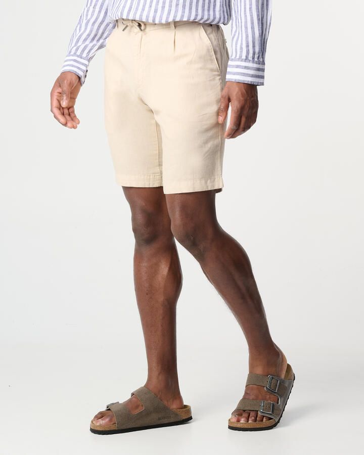 Bugatti Bermuda van linnen-katoenmix