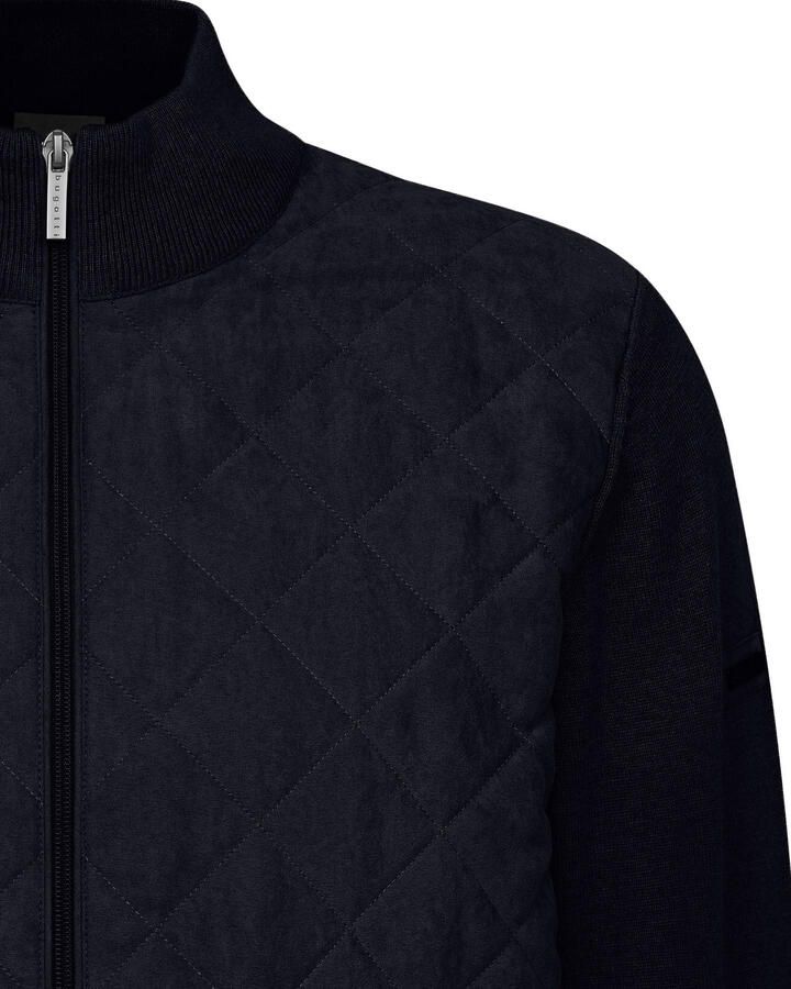 Bugatti Gebreid jack met doorgestikte naden