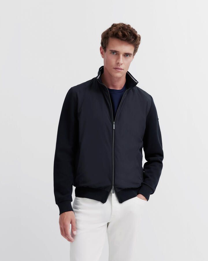 Bugatti Sweatvest met rits en staande kraag