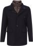 Bugatti winterjas colbert lengte donkerblauw effen rits + knoop wijde fit - Thumbnail 1