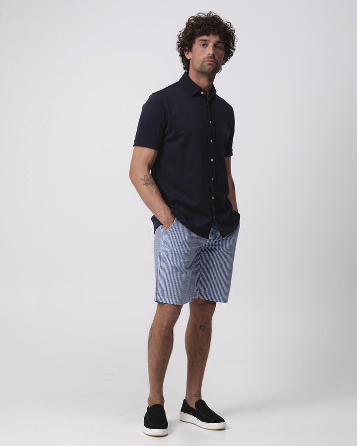 Campbell casual overhemd donkerblauw - Foto 2