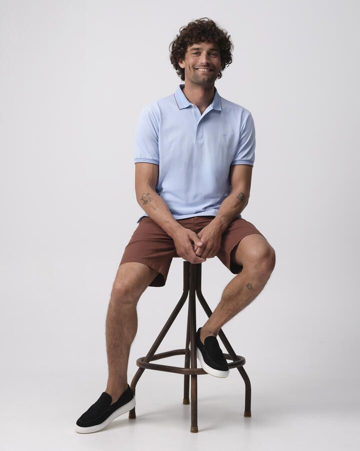 Campbell regular polo lichtblauw - Foto 2