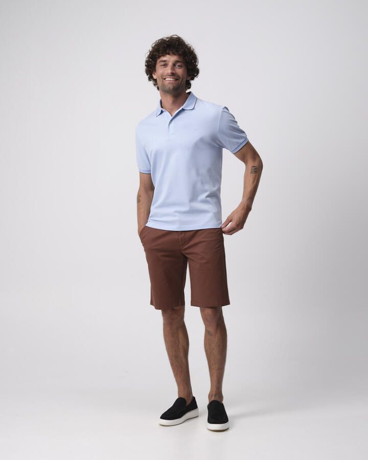 Campbell regular polo lichtblauw - Foto 3