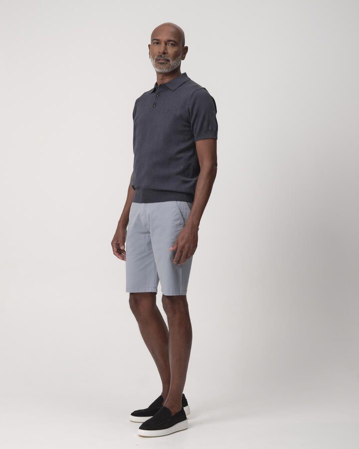Campbell regular polo fijn gebreid donkerblauw - Foto 4