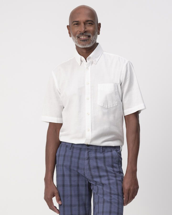 Campbell linnen casual overhemd wit - Foto 4