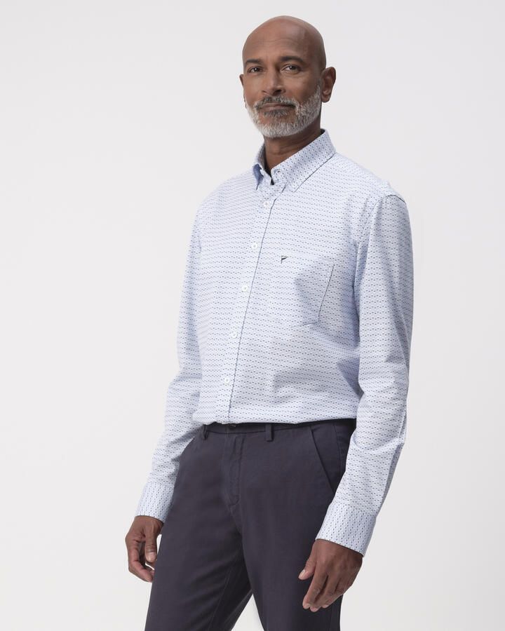 Campbell casual overhemd lichtblauw - Foto 3