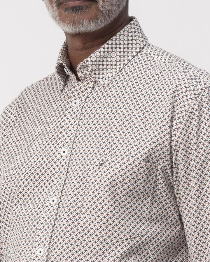 Campbell casual overhemd baked clay - Foto 6