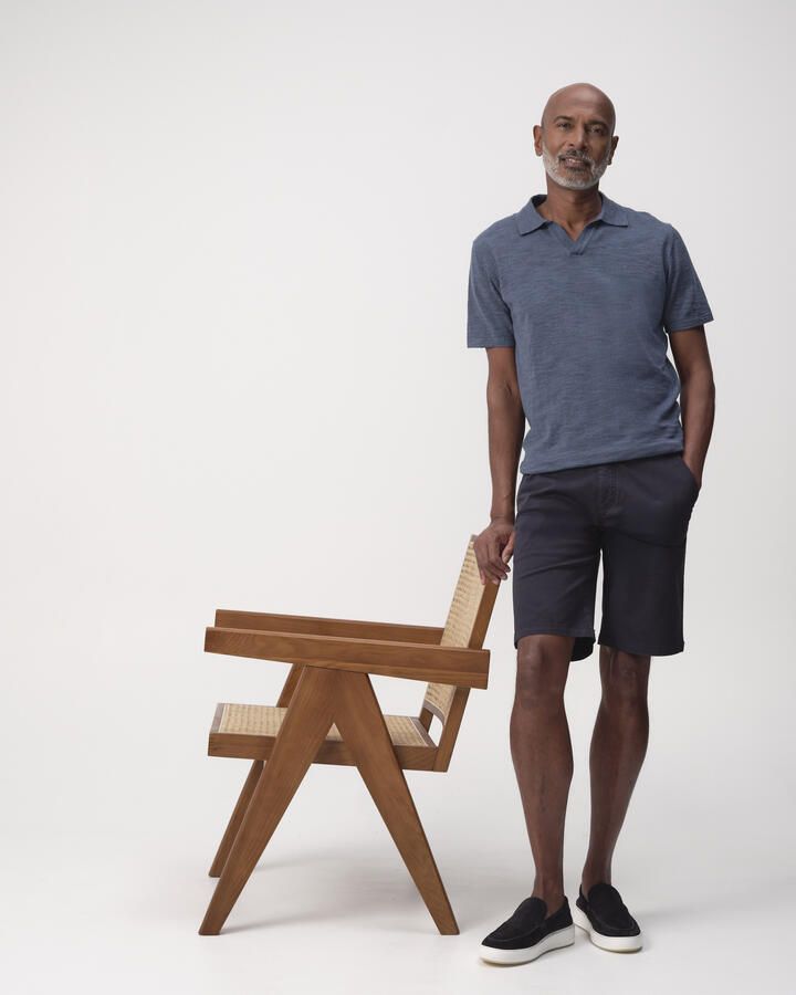 Campbell regular chino short donkerblauw - Foto 4