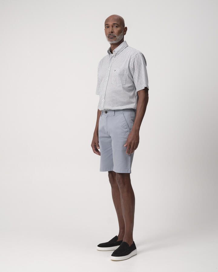 Campbell regular chino short grijsblauw - Foto 3