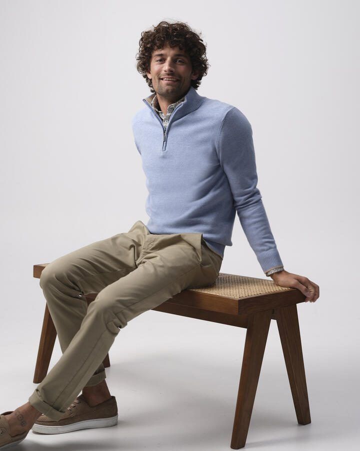 Campbell gebreide trui lichtblauw - Foto 2