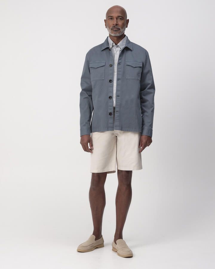 Campbell regular overshirt grijsblauw - Foto 5