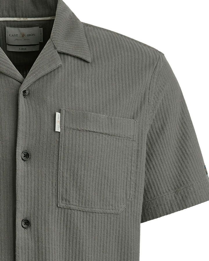 Cast Iron Overhemd Lange Mouw Korte Mouw Overhemd Jersey Structure Taupe - Foto 6