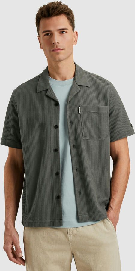 Cast Iron Overhemd Lange Mouw Korte Mouw Overhemd Jersey Structure Taupe - Foto 5