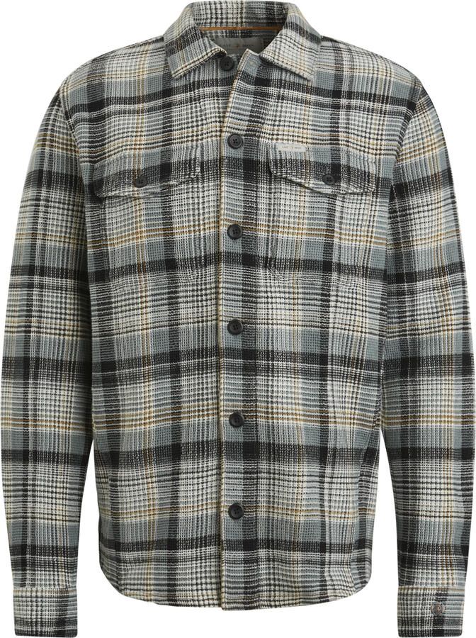 Cast Iron Wafel Check Lange Mouw Shirt Multicolor Heren