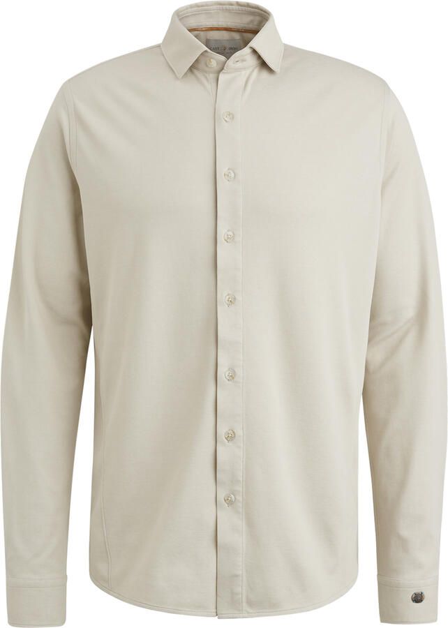 CAST IRON Heren Overhemden Long Sleeve Shirt Cf Tec Tone Interlock Jersey Beige - Foto 5
