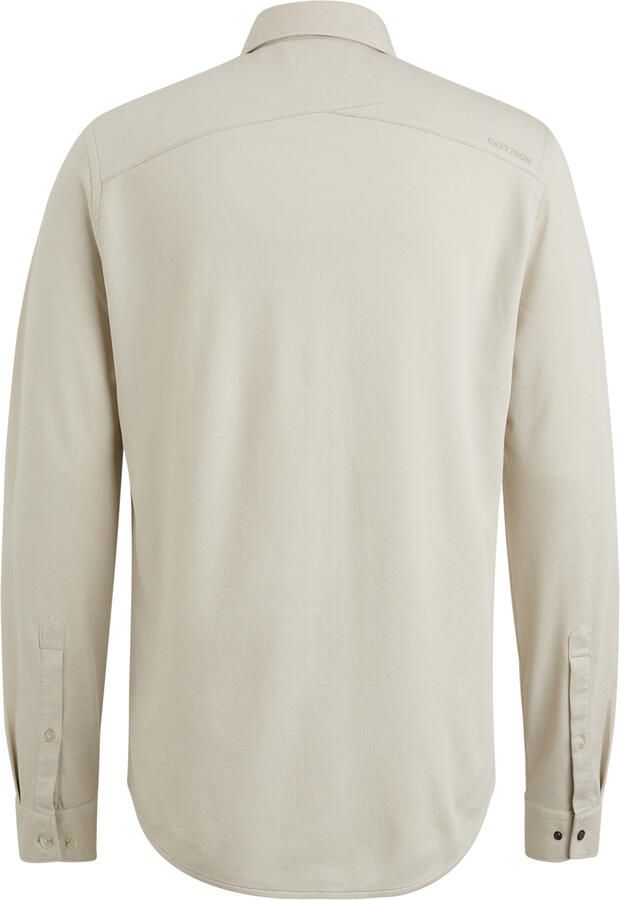 CAST IRON Heren Overhemden Long Sleeve Shirt Cf Tec Tone Interlock Jersey Beige