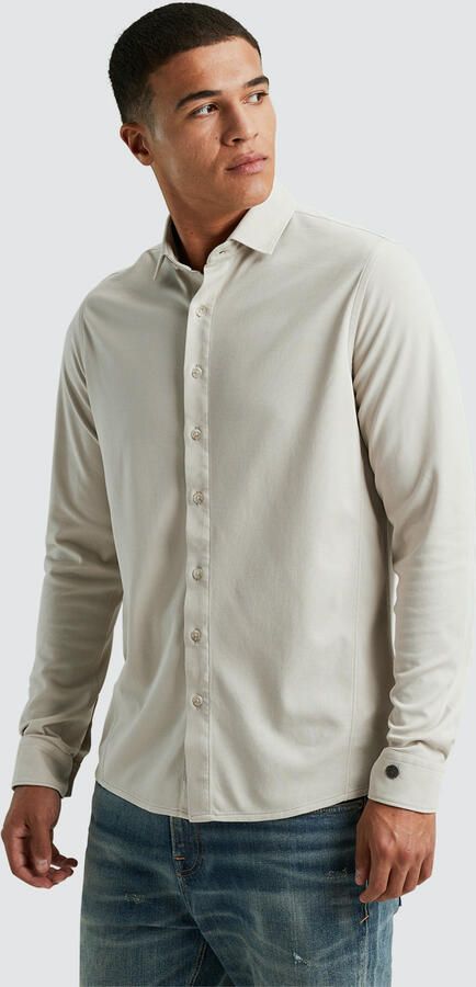 CAST IRON Heren Overhemden Long Sleeve Shirt Cf Tec Tone Interlock Jersey Beige - Foto 4